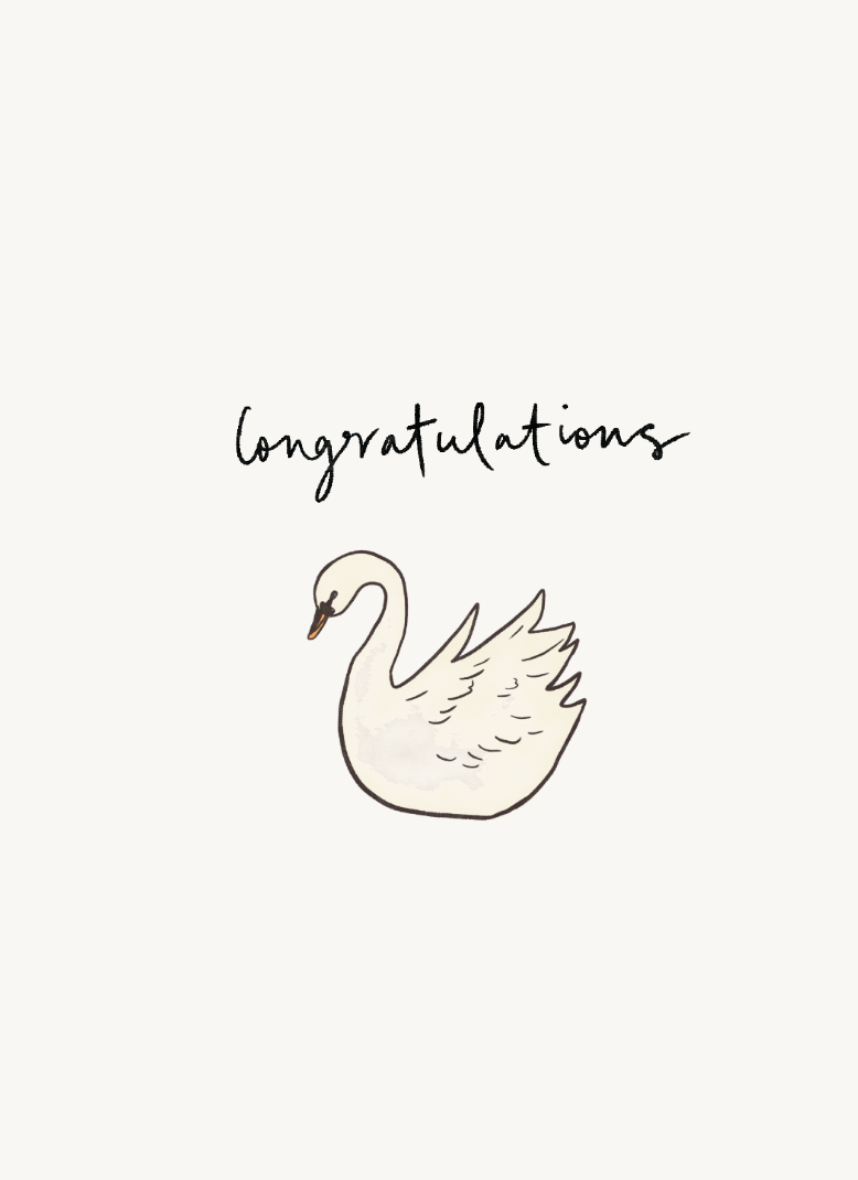 Congratulations Card Swan