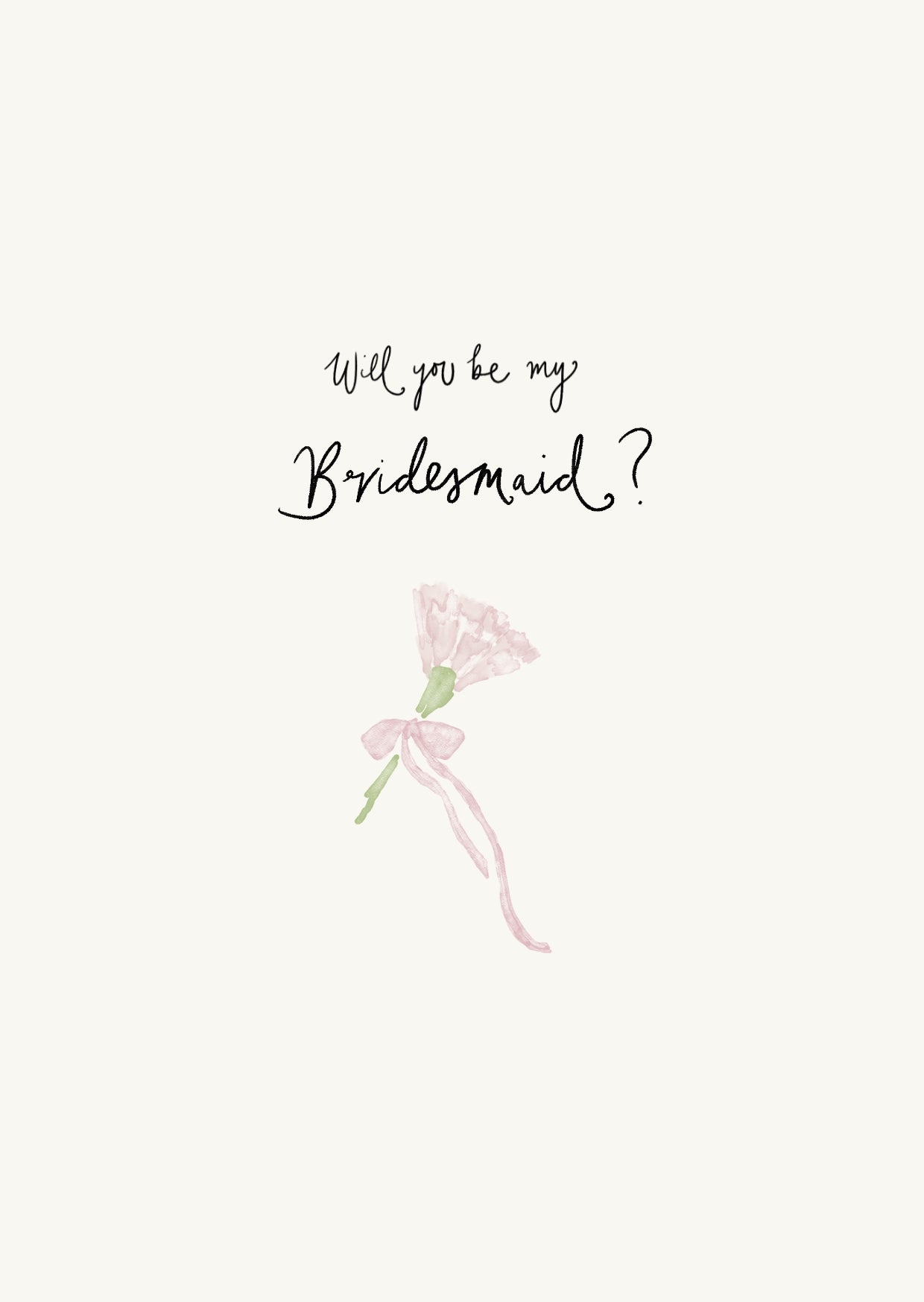 Will you be my bridesmaid? - Add-on Florietta Card