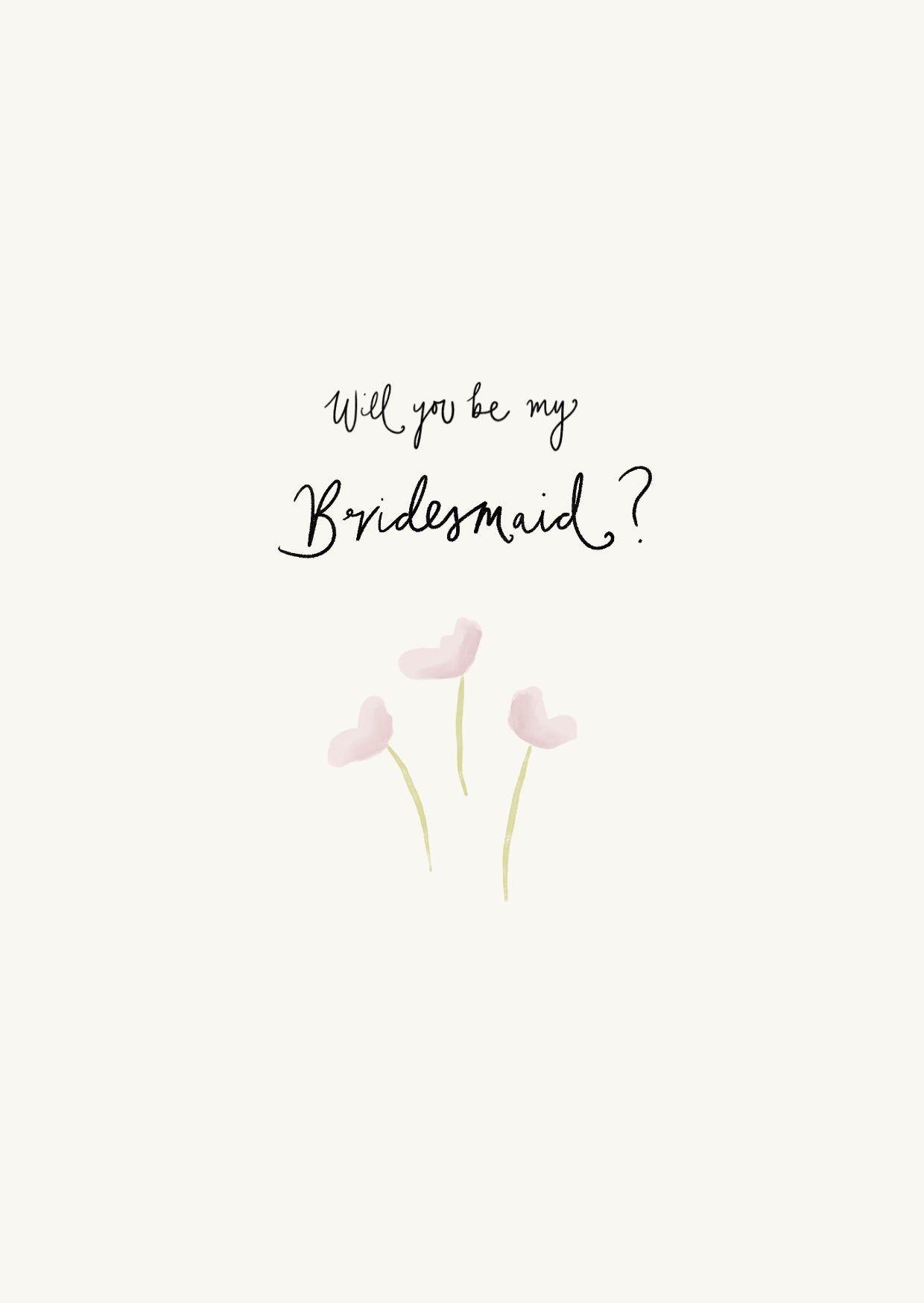 Will you be my bridesmaid? - Add-on Florietta Card Florals