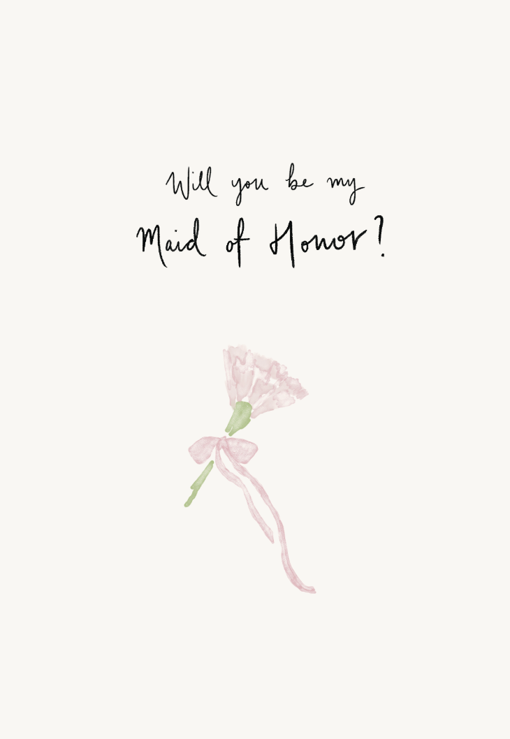 Will You Be My Maid of Honor? Florietta Card