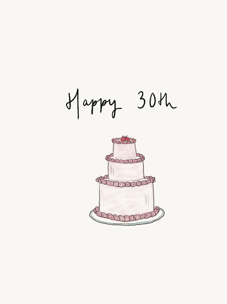 Happy 30th Birthday Card